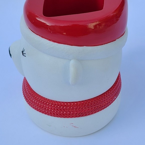 Bath & Body Works Red White Polar Bear Foam Soap Holder Christmas 2021 New - Picture 5 of 7